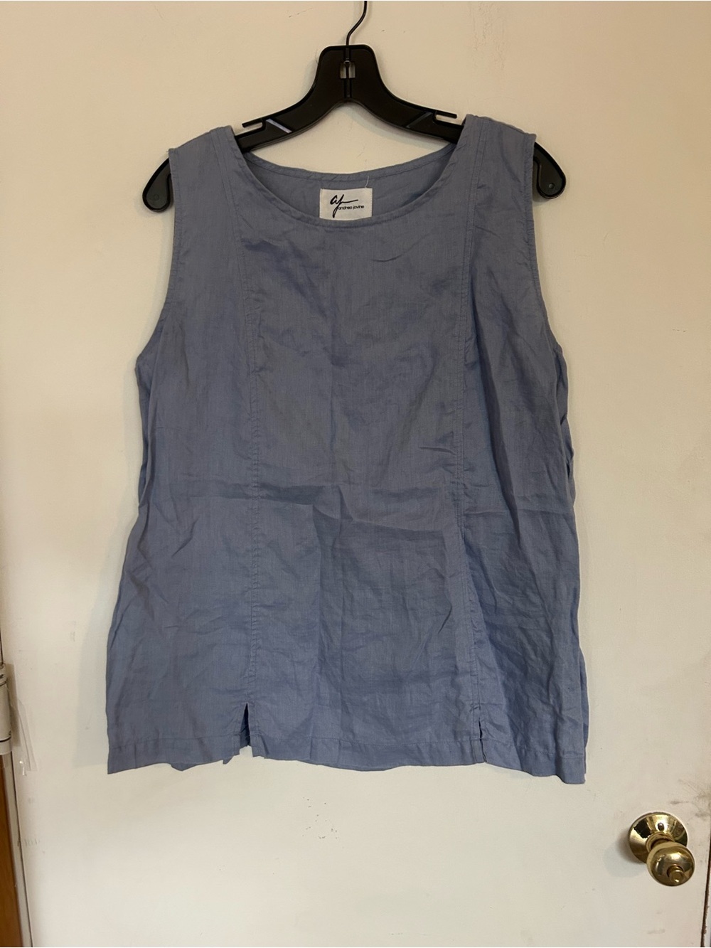 Andrea Jovine 100% Linen Blue
Blouse Top Large